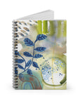 'Blue Leaves' Spiral Bound Ruled Notebook Journal