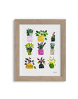 'Happy Plants' Watercolor Art Print